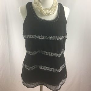 White House Black Market black flouncy top